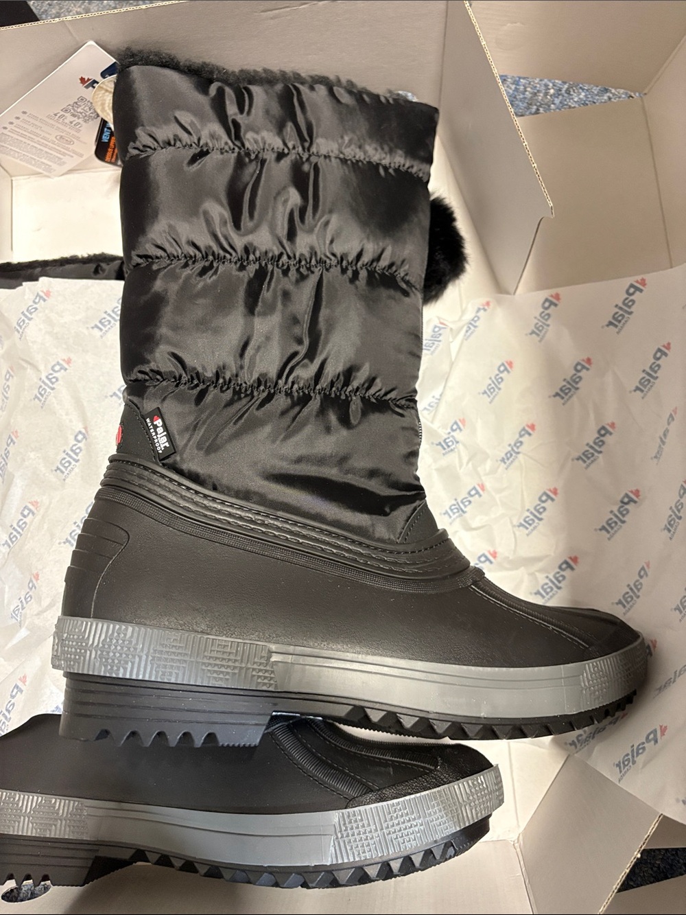 New Pajar Black Insulated waterproof winter boots